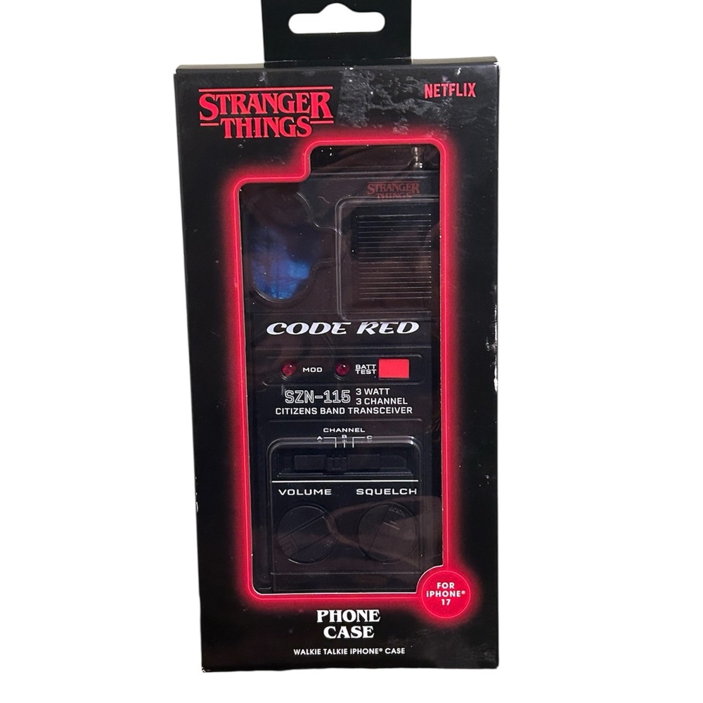 Stranger Things Netflix Walkie Talkie Code Red IPhone 17 Phone Case New